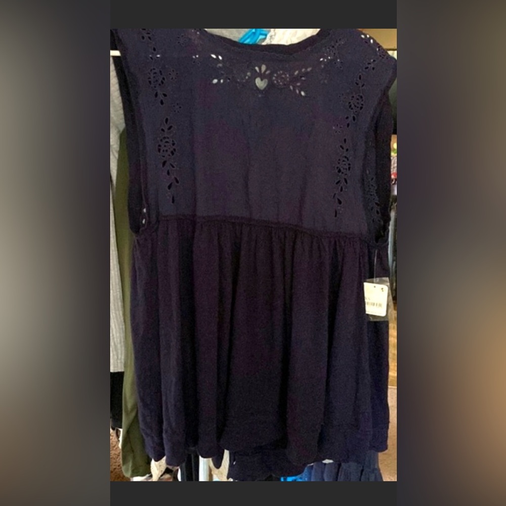 COPY - - - Free people Baby doll tank top! NwT xs purple.